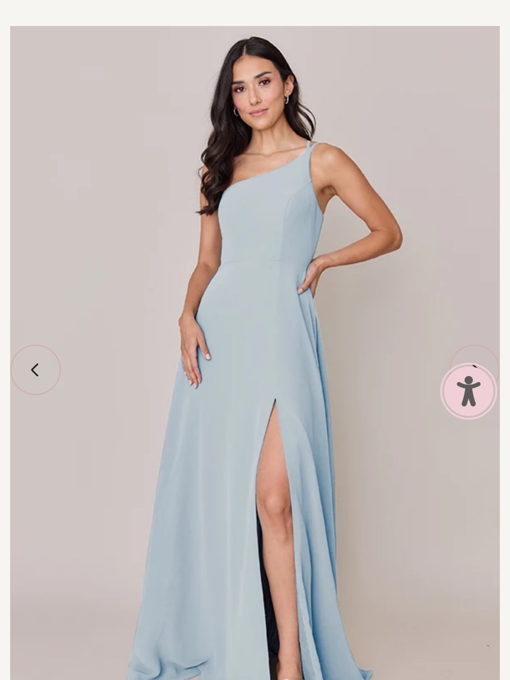 Revelry Inez Chiffon Dress - Sky Blue (Size 10)